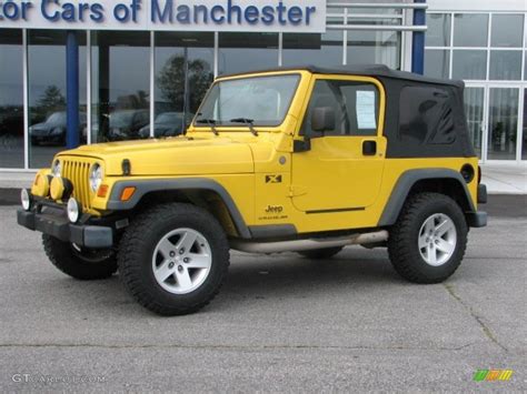 2004 Solar Yellow Jeep Wrangler X 4x4 54418622 Photo 3