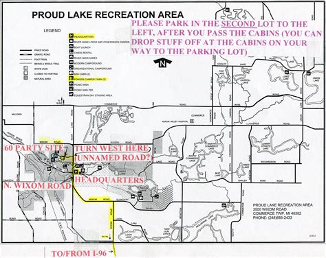 Proud Lake Recreation Area Map - Mount Snow Trail Map