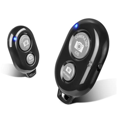 2 Pack Wireless Camera Remote Control for iPhone & Android - Clicker for Photos & Videos | Black