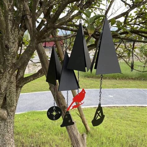 Outdoor Hanging Wind Chimes Elegant Triangle Bell Ornament Melodious