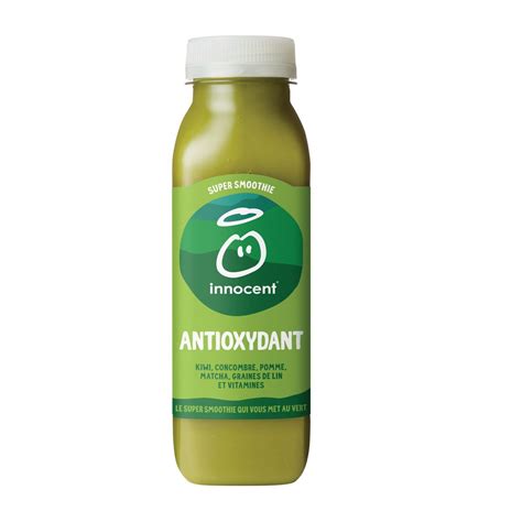 INNOCENT Super Smoothie Antioxydant Kiwi Concombre Pomme Matcha Graines