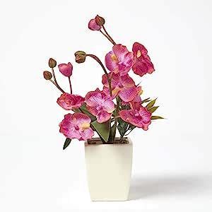 Amazon De Homescapes Kunstblumen Phalaenopsis Orchidee Rosa In Einem