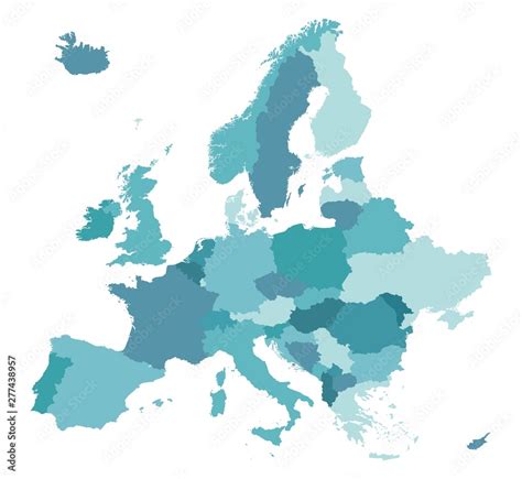 Map Of Europe Stock Vector Adobe Stock