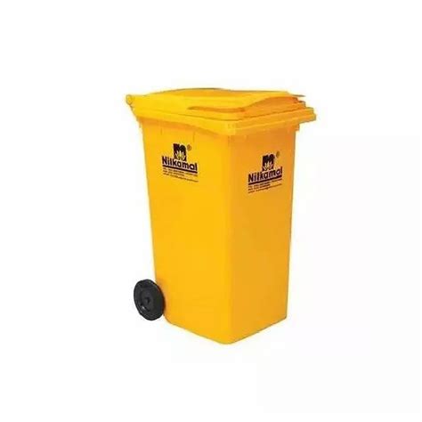 Nilkamal 240 L Yellow Plastic Dustbin With Wheel At Rs 4590 Nilkamal