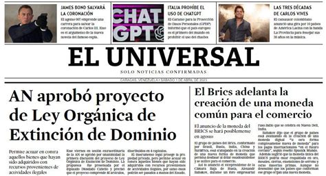 tras  anos el universal continua  su esencia en la veracidad por