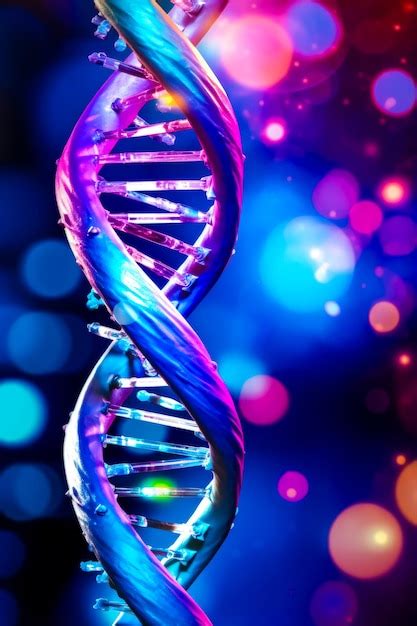 Premium Photo DNA Study Of Gene Structure Of Cell DNA Molecule