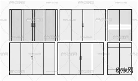 玻璃门 推拉门 厨卫门3d模型下载id140262033dmax免费模型 欧模网