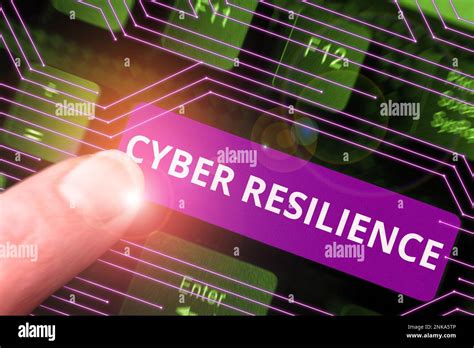 Affichage Conceptuel Cyber Résilience Le Mot Pour Mesurer La Capacité