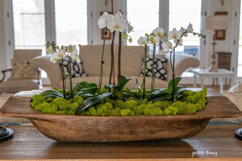 Diy Orchid Dough Bowl Centerpiece Petite Haus