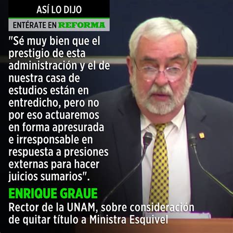 Reforma On Twitter Graue Aseguró Que Ha Actuado Al Margen De La