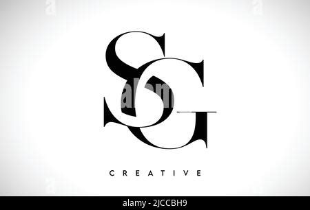 Gs Artistic Letter Logo Design With Creative Serif Font In Black And