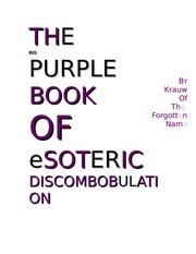 The Big Purple Book of Esoteric DIscombobulation : Krauw of the Forgotten Name : Free Download ...