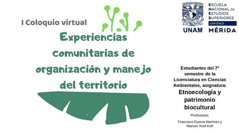 I Coloquio virtual Experiencias comunitarias de organización y manejo