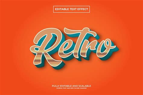 Efecto De Texto Retro Vector Premium