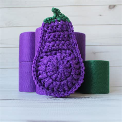 Ravelry Eggplant scrubbie pattern by Véronique Houde