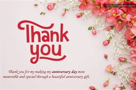 Sweet Thank You Messages For Anniversary Wishes To Share Your