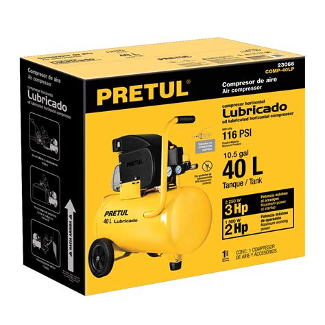 Ficha Tecnica Compresor De Aire Lubricado Horizontal L Hp V Pretul