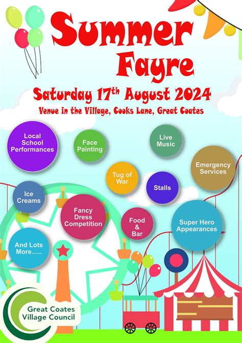 Summer Fayre Th August Great Coates Council