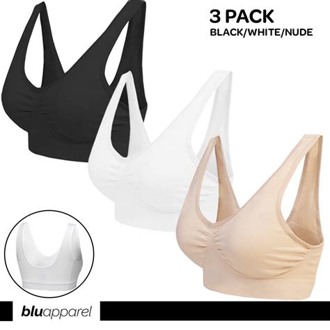 multipack seamless comfort bras  size  padded  wired