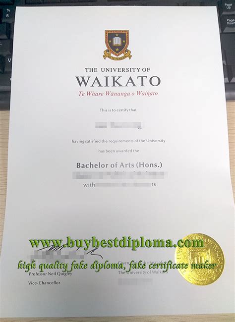 Order Fake University of Waikato Degree in New Zealand