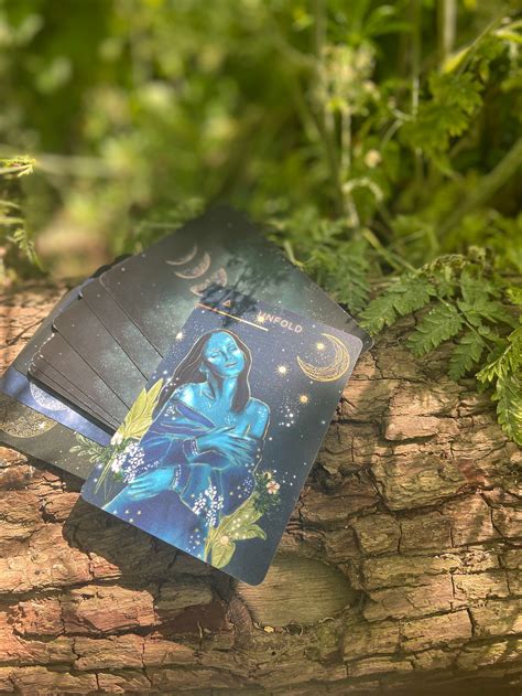 The Sacred Moon Goddess Oracle Deck 40 Large Cards Matte Etsy