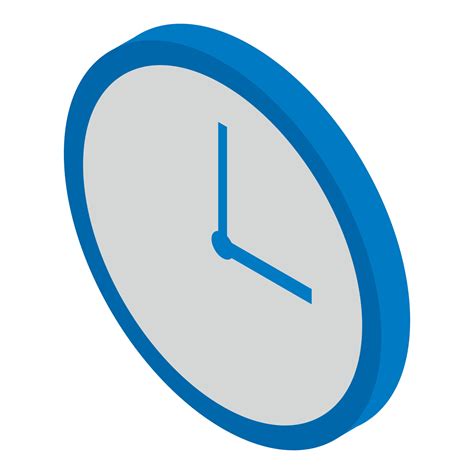 Blue Wall Clock Icon Isometric Style Vector Art At Vecteezy