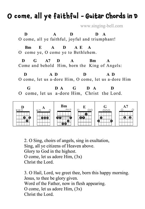 O Come All Ye Faithful Guitar Chords