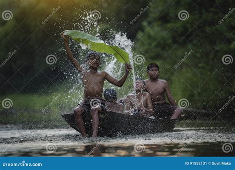 Children fishing stock image. Image of camping, line - 91552131