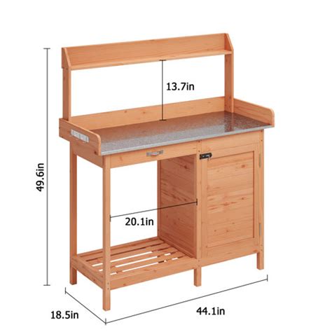 Arlmont Co Nicolla Fir Wood Potting Bench Wayfair