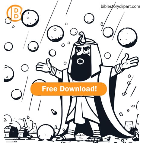 The 10 Plagues Of Egypt Hail Coloring Page Bible Story Clipart