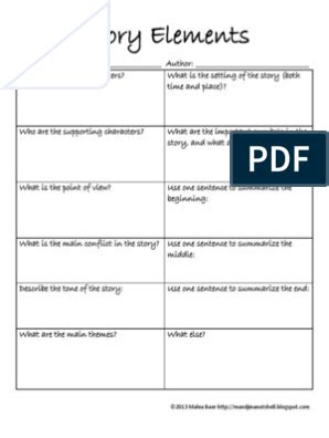 Literature Short Story Elements Worksheet | PDF - Worksheets Library