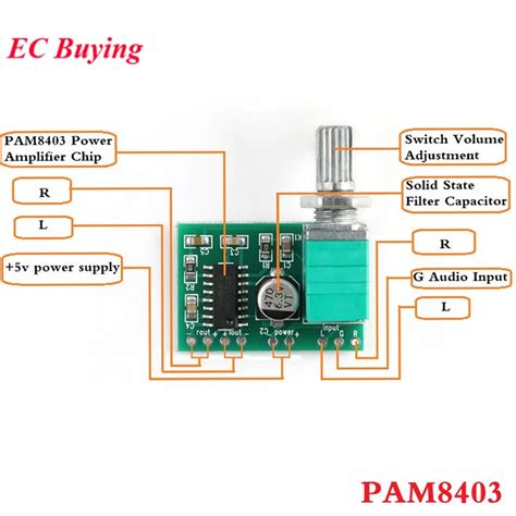 Pam8403 Amplifier Board Mini 5v 8403 Digital Power Audio Amplifier