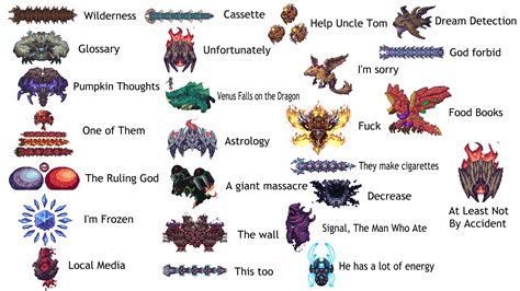 All Calamity Mod bosses, but I google translated them to extreme ...