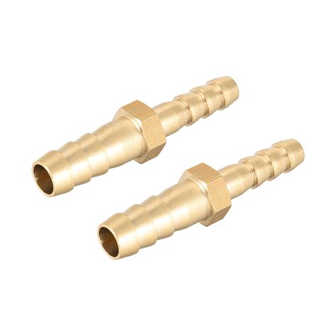 Unique Bargains 8mm To 6mm Hose ID Brass Reducer Barb Hose Fitting