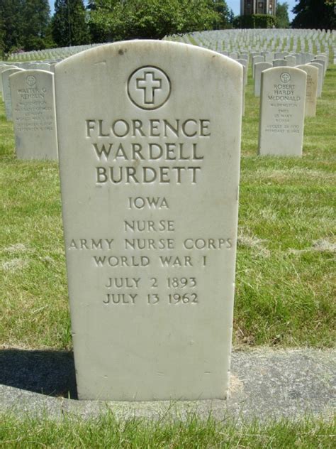 Florence Nightingale Wardell Burdett 1893 1962 Find A Grave Memorial