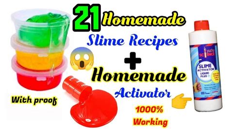 How To Make Slime Activator At Home With Proof Homemade Slime Slime Without Glue 100 Working