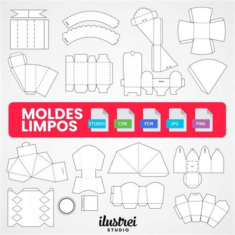 Pack Moldes Limpos Festa Pronta Silhouette Corel Scanncut Ilustrei