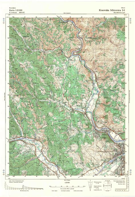 Topografske Karte Kosovo Jna Kosovsaka Mitrovica