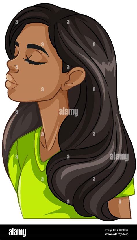 Woman Closing Eyes Kissing Illustration Stock Vector Image And Art Alamy