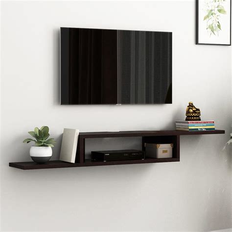 Adroit Engineered Wood Wall-Mounted Tv Unit with Open Storage