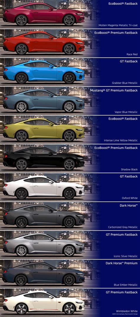 ford mustang paint colors