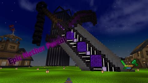 I Build A Epic Nether Portal In Minecraft Believe Smpfuture Gamming