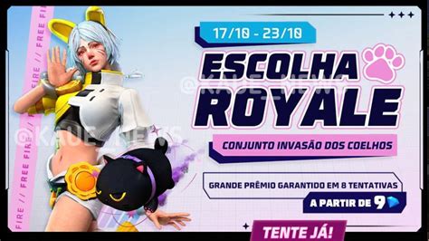 Conjunto Invas O Dos Coelhos No Escolha Royale Do Free Fire