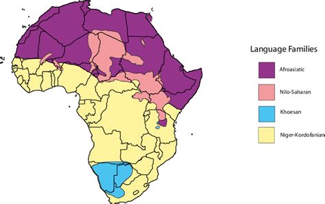 Map Of African Languages Languages Of Africa Africa Map Language Map Images