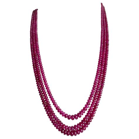 Unique Ruby Bead Necklace With Gem Set Indian Pendant At 1stdibs Ruby