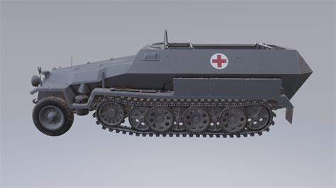 Sd Kfz 251 8 AusfC Krankenpanzerwagen 3D Model TurboSquid 2107336