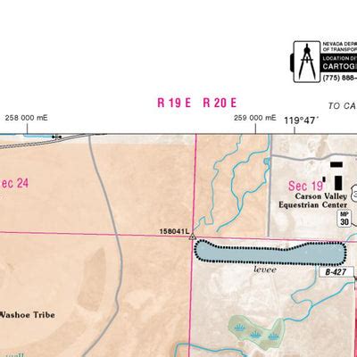 Genoa Area Map by Nevada Department of Transportation | Avenza Maps