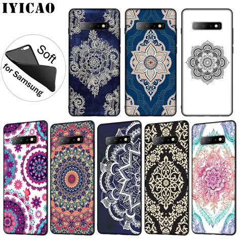 IYICAO Blue Totem Mandala ดอกไมซลโคนสำหรบ Samsung Galaxy S20 Ultra