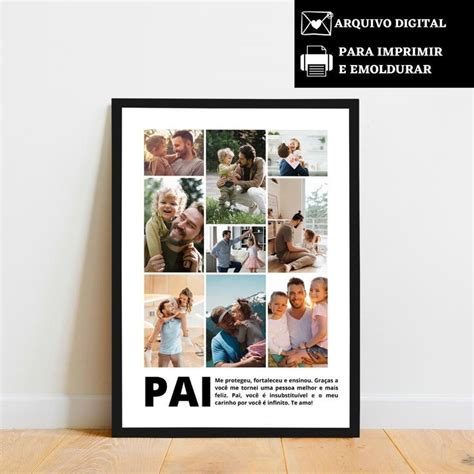 Arte Digital Quadro Personalizado Pai Presente Dia Dos Pais Quadros