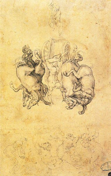 Michelangelo Buonarroti The Fall Of Phaeton 1553 Michelangelo